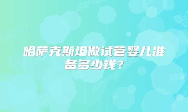 哈萨克斯坦做试管婴儿准备多少钱？