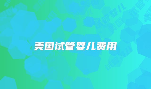美国试管婴儿费用