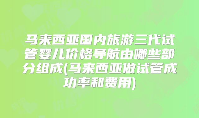 马来西亚国内旅游三代试管婴儿价格导航由哪些部分组成(马来西亚做试管成功率和费用)