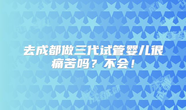 去成都做三代试管婴儿很痛苦吗?不会!