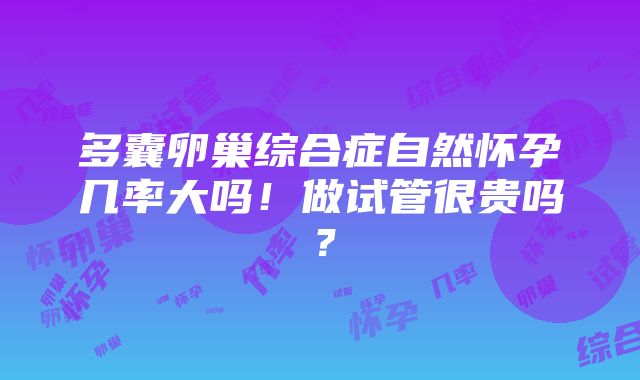 多囊卵巢综合症自然怀孕几率大吗！做试管很贵吗？