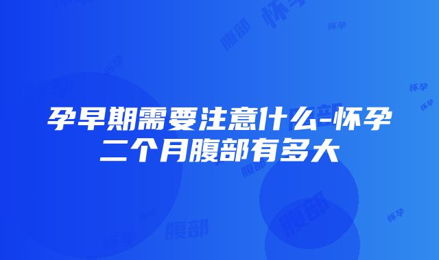 孕早期需要注意什么-怀孕二个月腹部有多大