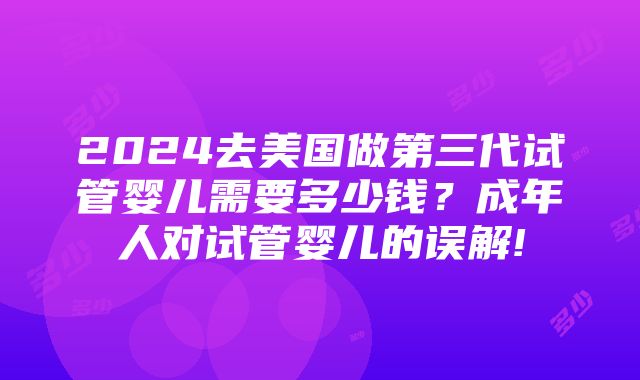 2024去美国做第三代试管婴儿需要多少钱？成年人对试管婴儿的误解!