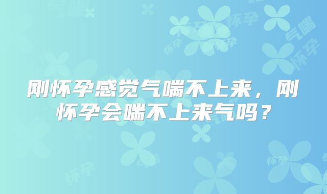 刚怀孕感觉气喘不上来，刚怀孕会喘不上来气吗？