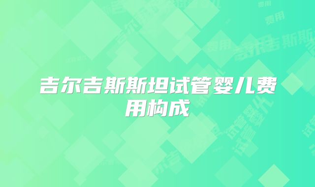 吉尔吉斯斯坦试管婴儿费用构成