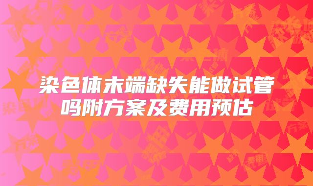 染色体末端缺失能做试管吗附方案及费用预估
