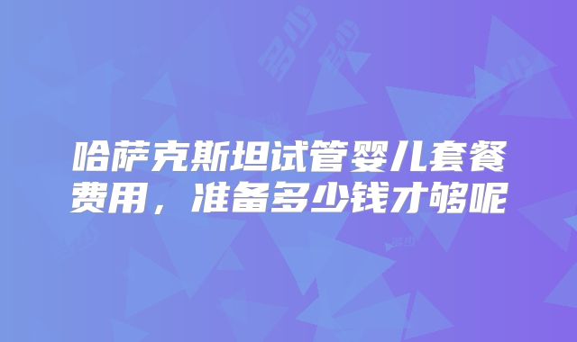 哈萨克斯坦试管婴儿套餐费用，准备多少钱才够呢