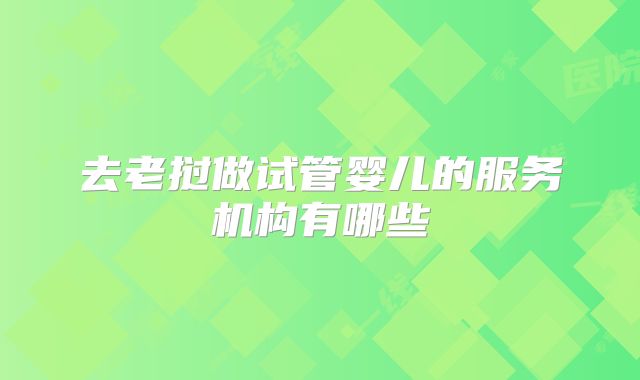 去老挝做试管婴儿的服务机构有哪些