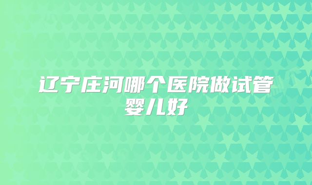 辽宁庄河哪个医院做试管婴儿好