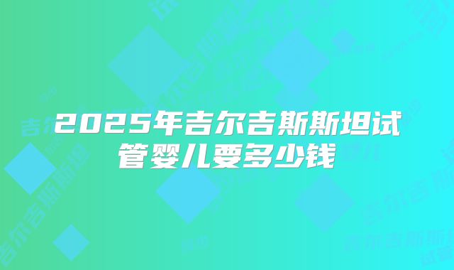 2025年吉尔吉斯斯坦试管婴儿要多少钱