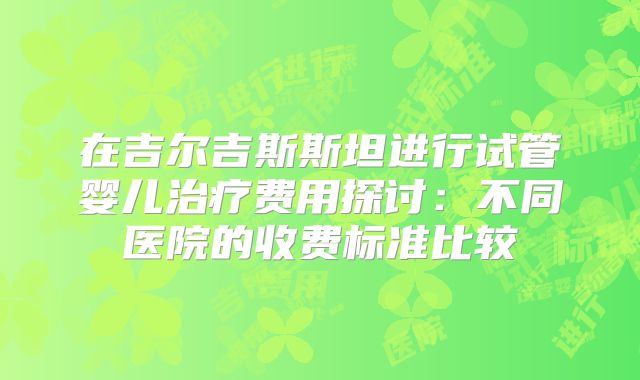 在吉尔吉斯斯坦进行试管婴儿治疗费用探讨：不同医院的收费标准比较