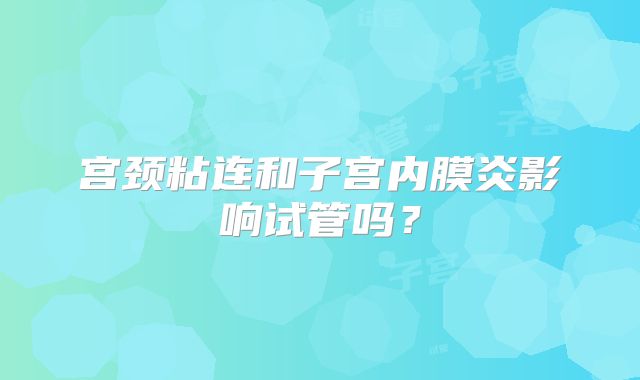 宫颈粘连和子宫内膜炎影响试管吗?