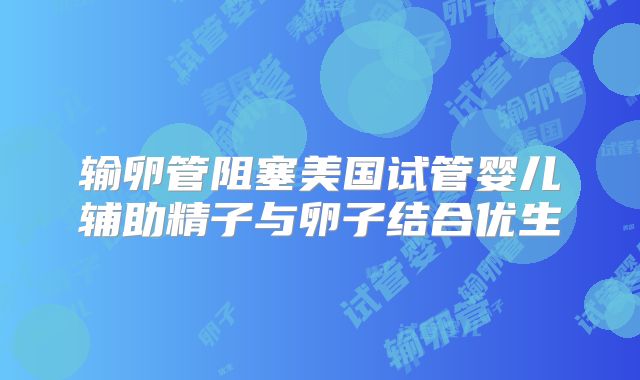 输卵管阻塞美国试管婴儿辅助精子与卵子结合优生