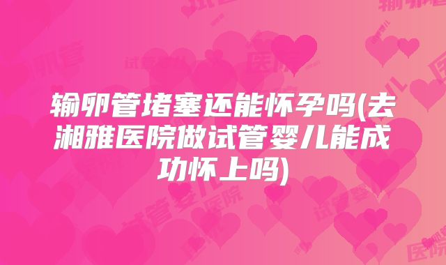 输卵管堵塞还能怀孕吗(去湘雅医院做试管婴儿能成功怀上吗)