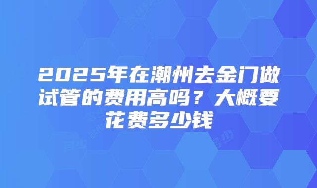 2025年在潮州去金门做试管的费用高吗?大概要花费多少钱