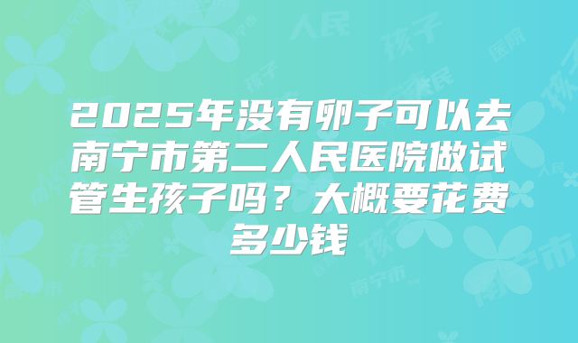 2025年没有卵子可以去南宁市第二人民医院做试管生孩子吗？大概要花费多少钱