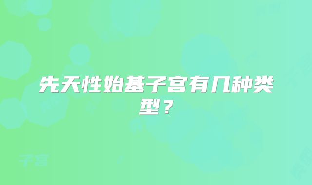 先天性始基子宫有几种类型?