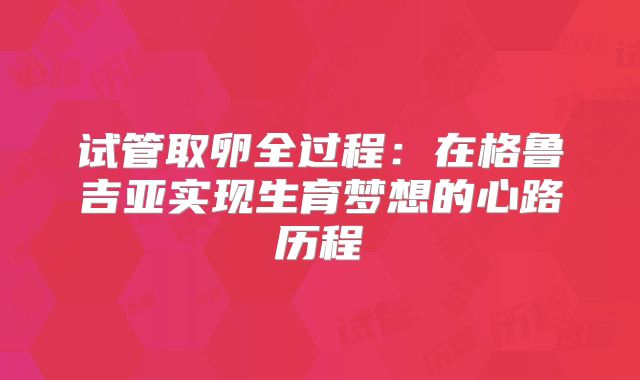 试管取卵全过程:在格鲁吉亚实现生育梦想的心路历程