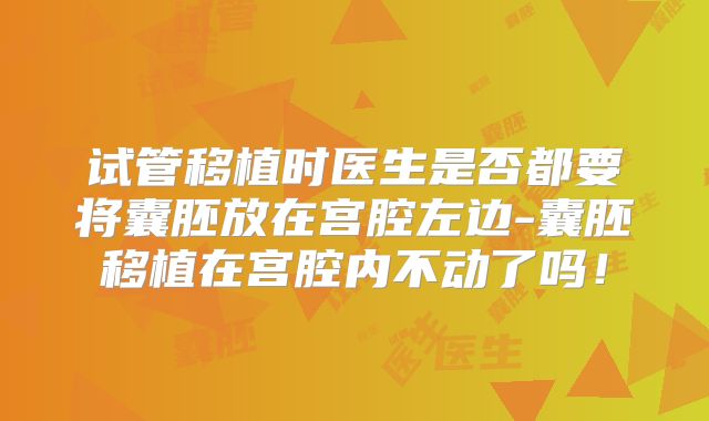 试管移植时医生是否都要将囊胚放在宫腔左边-囊胚移植在宫腔内不动了吗！