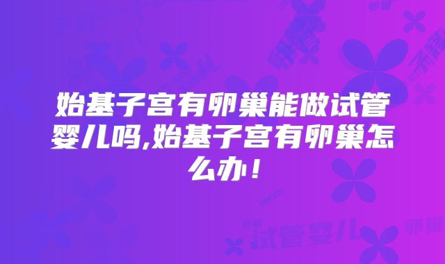 始基子宫有卵巢能做试管婴儿吗,始基子宫有卵巢怎么办！