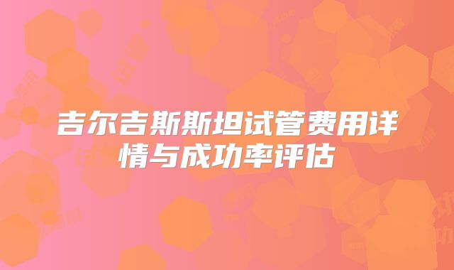 吉尔吉斯斯坦试管费用详情与成功率评估