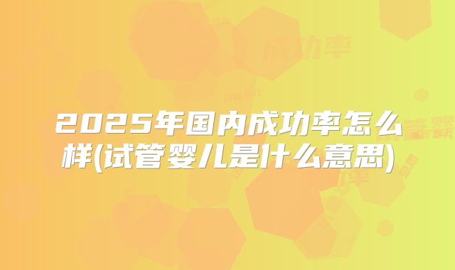 2025年国内成功率怎么样(试管婴儿是什么意思)
