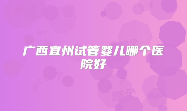广西宜州试管婴儿哪个医院好