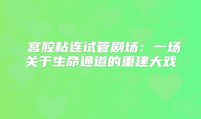 宫腔粘连试管剧场:一场关于生命通道的重建大戏