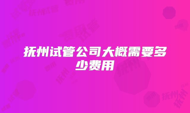抚州试管公司大概需要多少费用