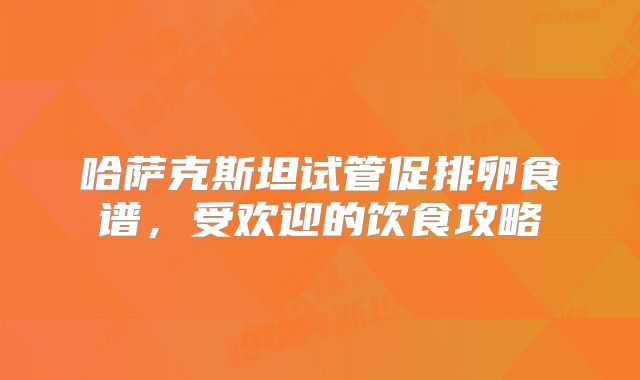 哈萨克斯坦试管促排卵食谱，受欢迎的饮食攻略