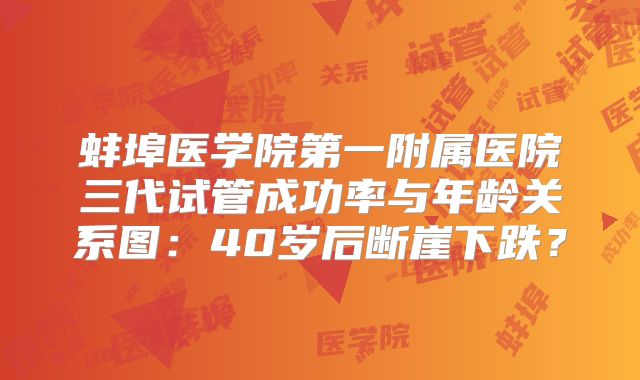蚌埠医学院第一附属医院三代试管成功率与年龄关系图:40岁后断崖下跌?