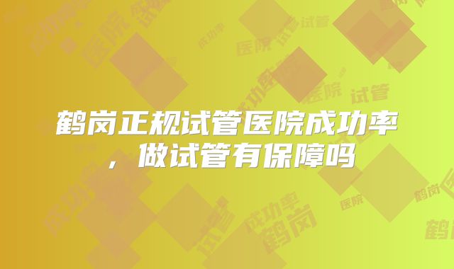 鹤岗正规试管医院成功率，做试管有保障吗