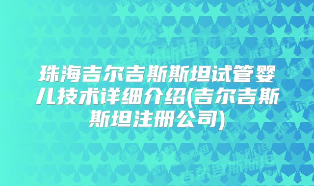 珠海吉尔吉斯斯坦试管婴儿技术详细介绍(吉尔吉斯斯坦注册公司)