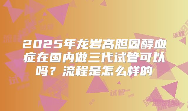 2025年龙岩高胆固醇血症在国内做三代试管可以吗？流程是怎么样的