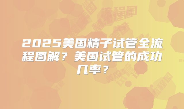 2025美国精子试管全流程图解？美国试管的成功几率？