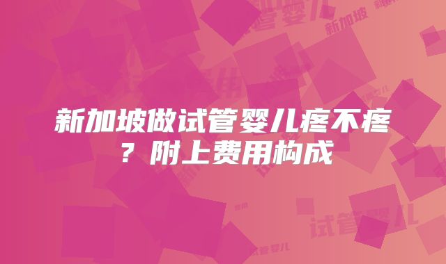 新加坡做试管婴儿疼不疼？附上费用构成