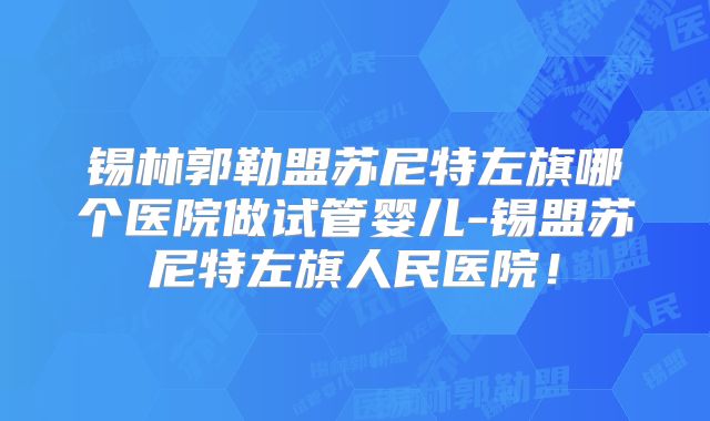 锡林郭勒盟苏尼特左旗哪个医院做试管婴儿-锡盟苏尼特左旗人民医院！