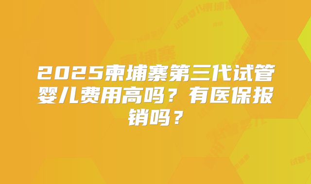 2025柬埔寨第三代试管婴儿费用高吗？有医保报销吗？