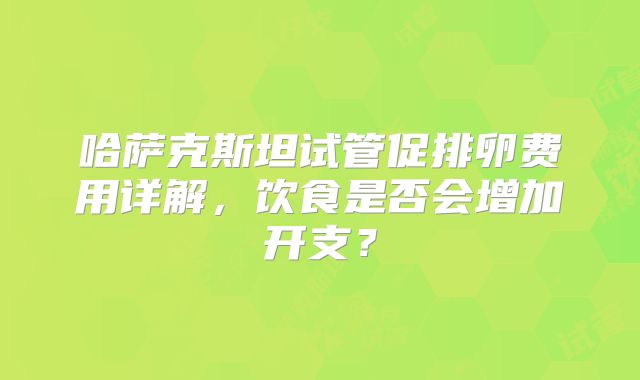 哈萨克斯坦试管促排卵费用详解，饮食是否会增加开支？