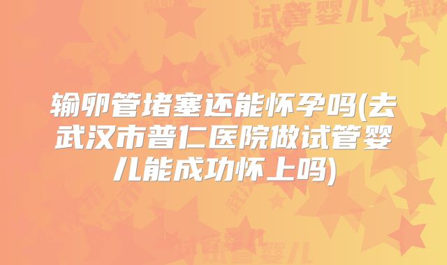 输卵管堵塞还能怀孕吗(去武汉市普仁医院做试管婴儿能成功怀上吗)