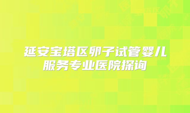 延安宝塔区卵子试管婴儿服务专业医院探询