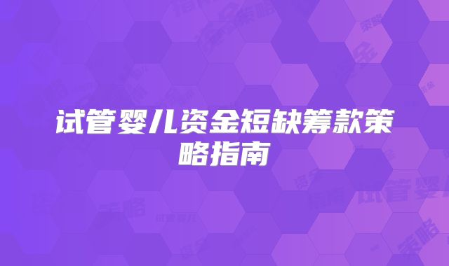 试管婴儿资金短缺筹款策略指南