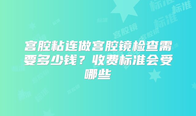 宫腔粘连做宫腔镜检查需要多少钱？收费标准会受哪些