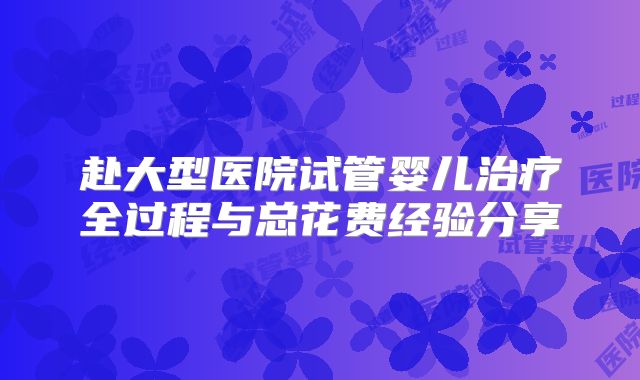 赴大型医院试管婴儿治疗全过程与总花费经验分享