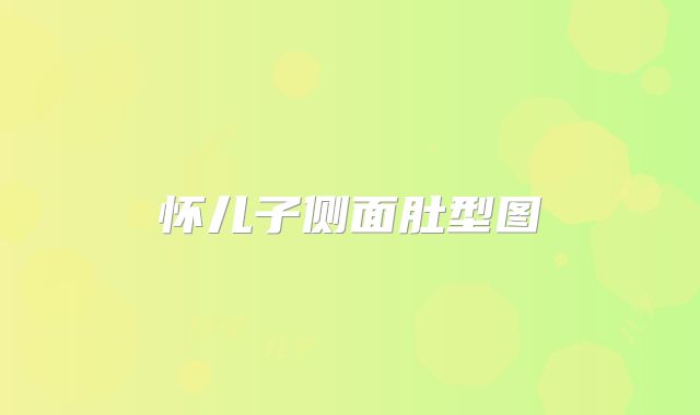 怀儿子侧面肚型图