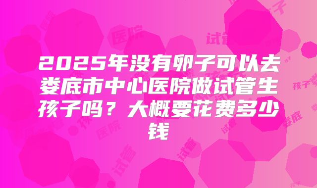 2025年没有卵子可以去娄底市中心医院做试管生孩子吗？大概要花费多少钱