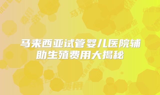 马来西亚试管婴儿医院辅助生殖费用大揭秘