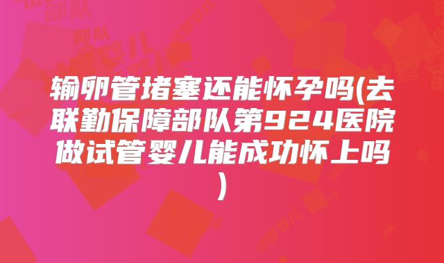 输卵管堵塞还能怀孕吗(去联勤保障部队第924医院做试管婴儿能成功怀上吗)