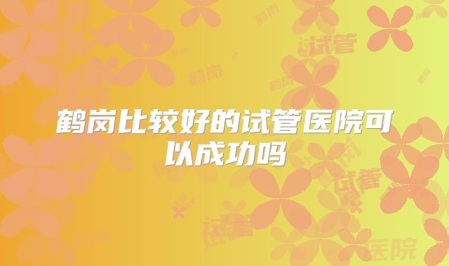 鹤岗比较好的试管医院可以成功吗