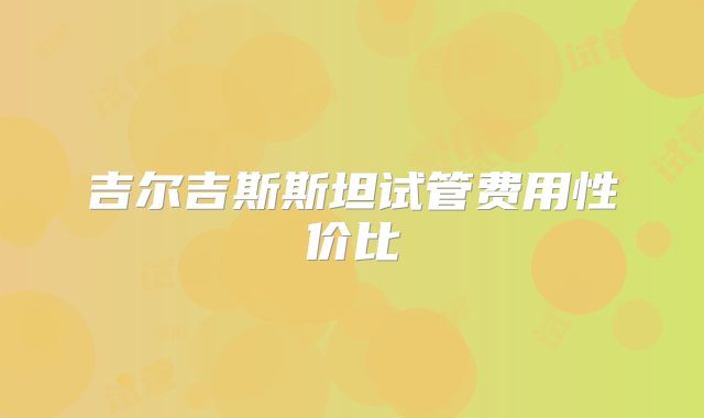 吉尔吉斯斯坦试管费用性价比
